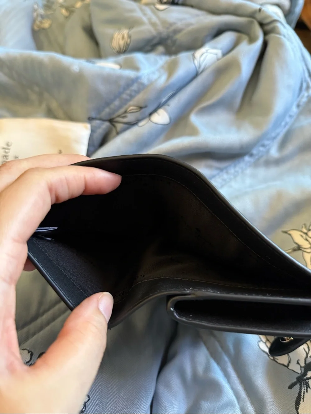 kate spade Black Patent Leather Zip-Around Wallet with Gold Hardware